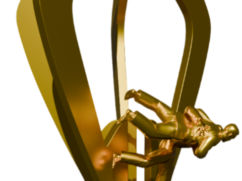 3D Baskı i&ccedil;in 3D Judo Trophy Premium Modeli 3D Baskı Modeli