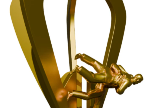 3D Judo Trophy Premium Model for 3D Printing 3D Print Model
