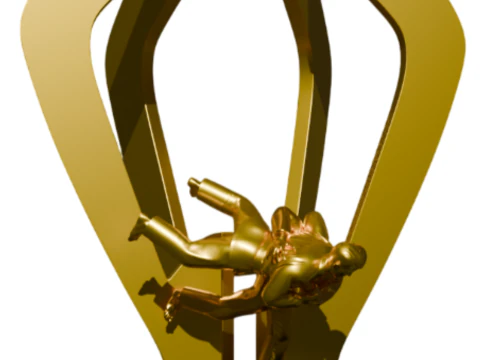 3D Judo Trophy Premium Model for 3D Printing 3D Print Model
