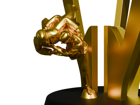3D Baskı i&ccedil;in 3D Judo Trophy Premium Modeli 3D Baskı Modeli