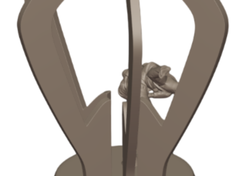 3D Baskı i&ccedil;in 3D Judo Trophy Premium Modeli 3D Baskı Modeli