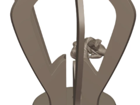 3D Judo Trophy Premium Model for 3D Printing 3D Print Model