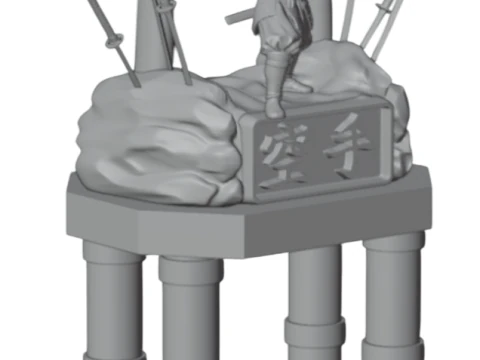 Samurai Karate Trophy Premium 3D Print Model