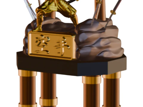 Samurai Karate Trophy Premium 3D Print Model
