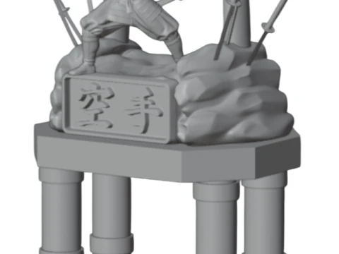 Samurai Karate Trophy Premium 3D Print Model