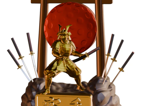 Samurai Karate Trophy Premium 3D Print Model