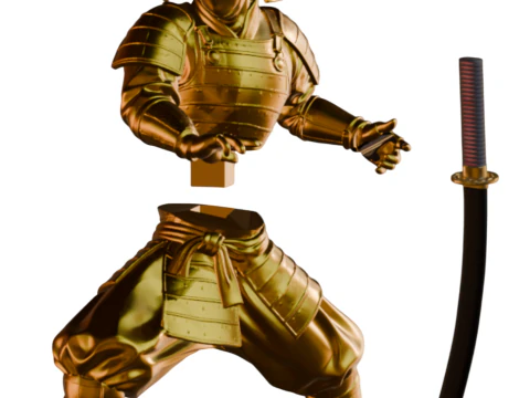 Samurai Karate Trophy Premium 3D Print Model