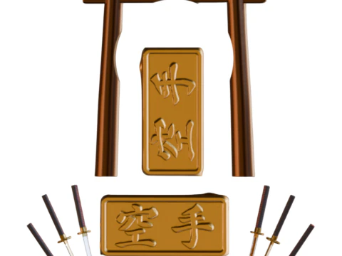 Samurai Karate Trophy Premium 3D Print Model
