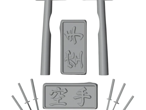Samurai Karate Trophy Premium 3D Print Model