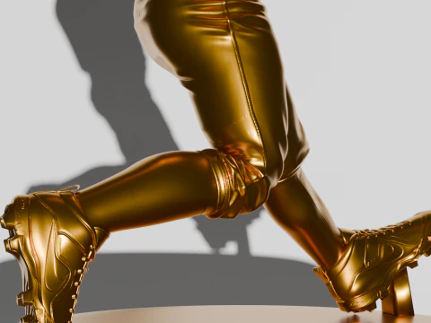 BASEBALL BATTER GOLDEN TROPHY 3D Print Model