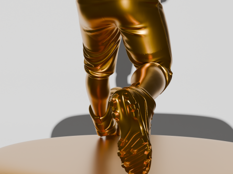 BASEBALL BATTER GOLDEN TROPHY 3D Print Model
