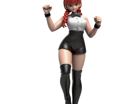 Homem-serra el&eacute;trica Makima BiCute Bunny Girl Modelo de Impressão 3D