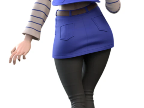 ANDROID 18 3D PRINTABLE FIGURE MULTI-PART STL 3D Print Model