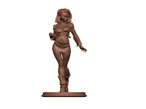 ANDROID 18 3D PRINTABLE FIGURE MULTI-PART STL 3D Print Model