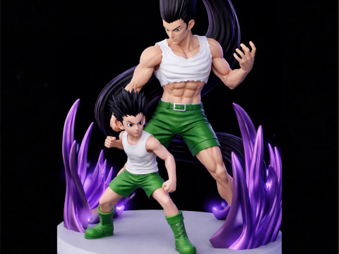 GON KID ADULTE GON STATUE HUNTER X HUNTER PROJET EN R&Eacute;SINE Modèles 3D en vedette
