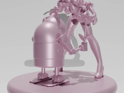 Nier Automata Diorama STL altamente detalhado para impress&atilde;o 3D em resina Modelo de Impressão 3D