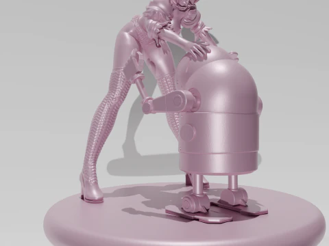 Nier Automata Diorama STL altamente detalhado para impress&atilde;o 3D em resina Modelo de Impressão 3D