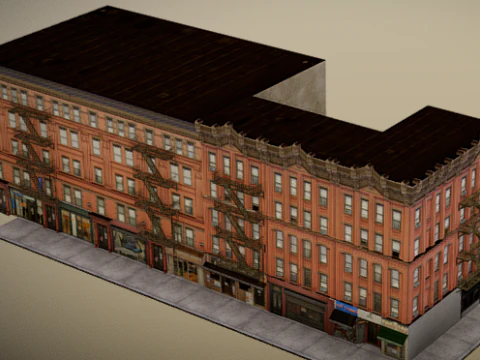 Edif&iacute;cio da cidade Modelo 3D