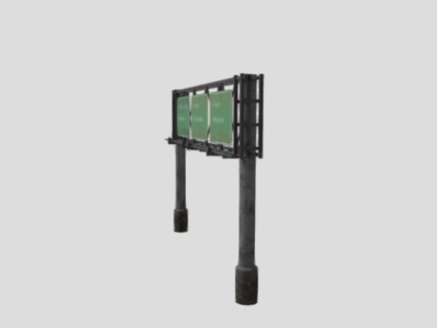 Road Bill Board 3D 模型