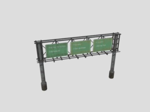 Road Bill Board 3D 模型