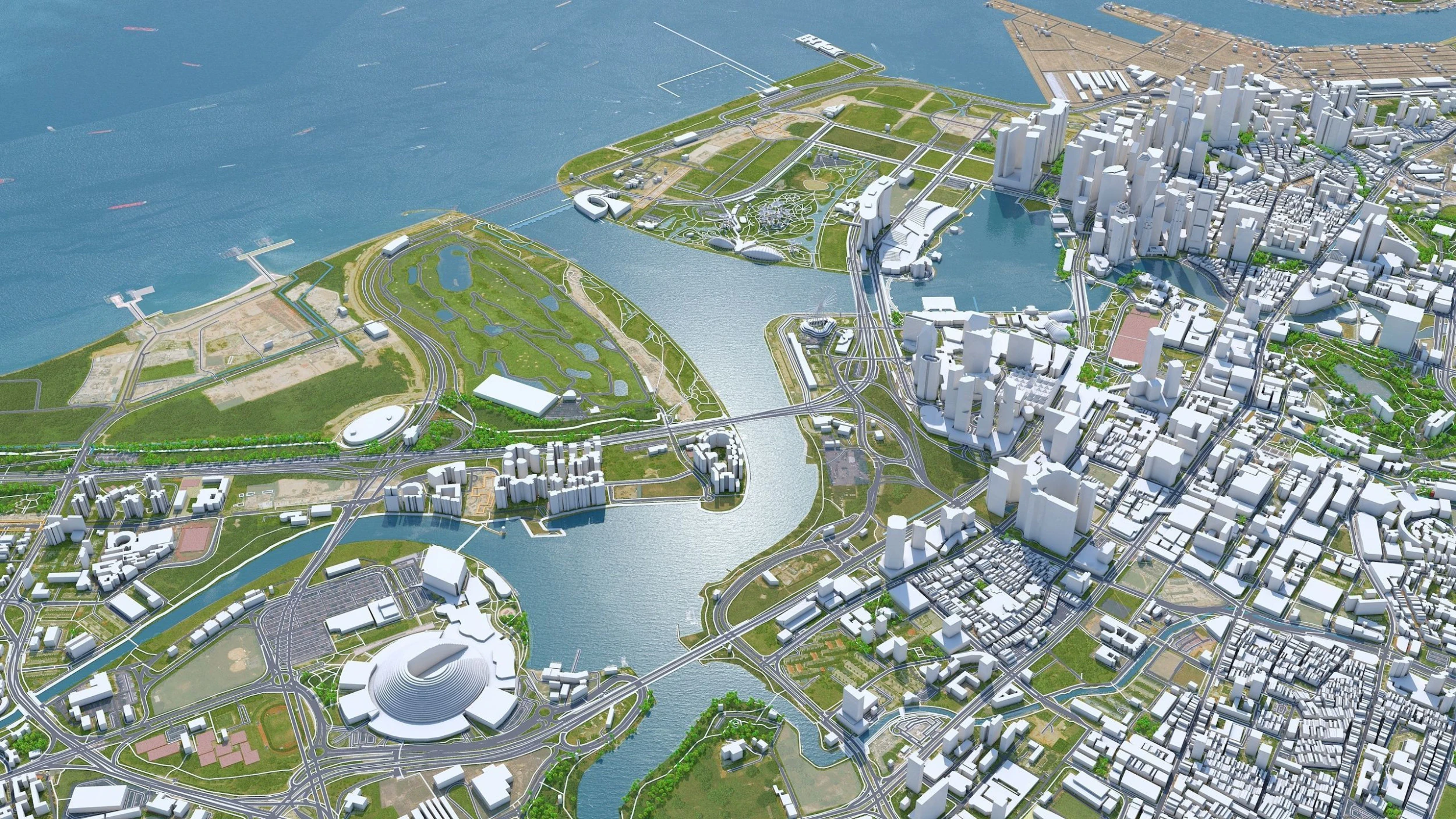 City Map 3D Model .c4d .max .obj .3ds .fbx .stl .blend