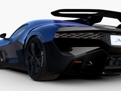 Bugatti DIVO Car Model 3D 모델