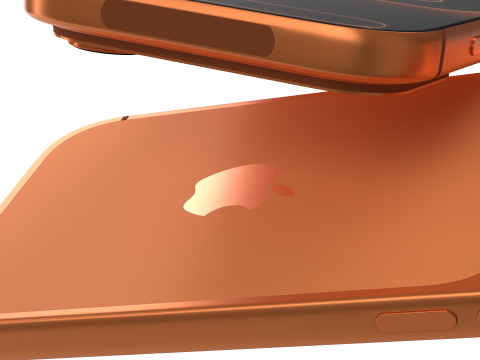 Apple Iphone 17 Pro Max Orange Modello 3D