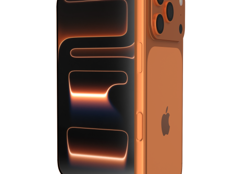 Apple Iphone 17 Pro Max Orange Modello 3D