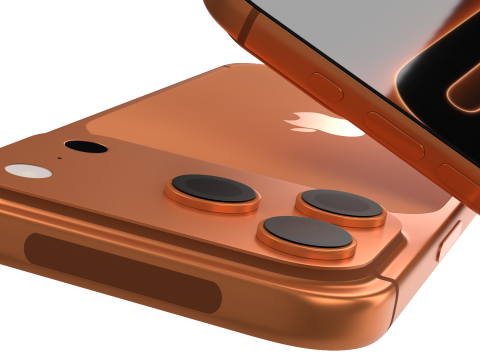 Apple Iphone 17 Pro Max Orange Modello 3D