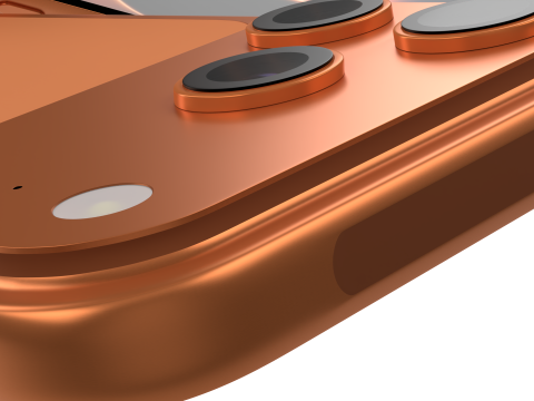 Apple Iphone 17 Pro Max Orange Modello 3D