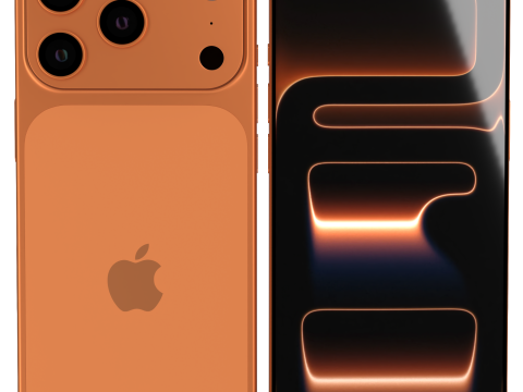 Apple Iphone 17 Pro Max Orange Modello 3D