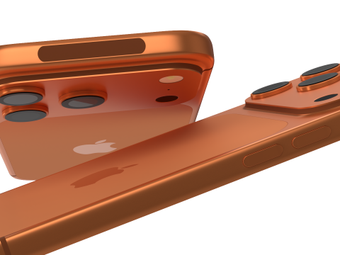Apple Iphone 17 Pro Max Orange Modello 3D