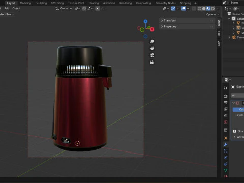 Electric Water Distiller 3D Model