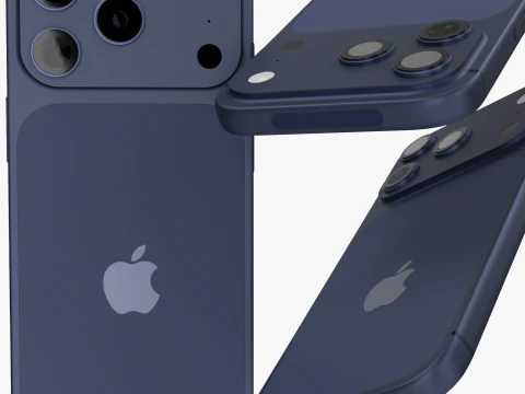 Iphone 17 Pro Max Azul Profundo Modelo 3D