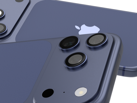 Iphone 17 Pro Max Deep Blue Model 3D