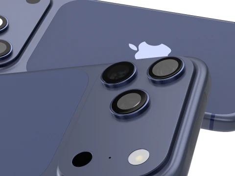 Iphone 17 Pro Max Deep Blue 3D Model