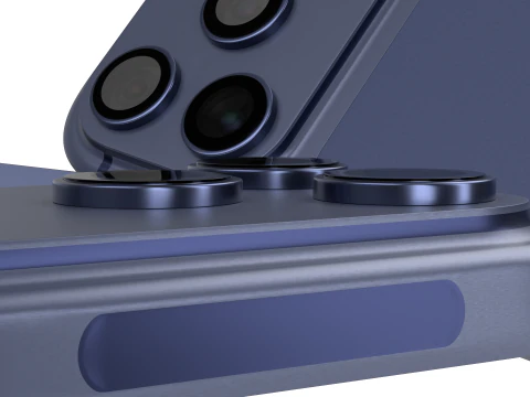 Iphone 17 Pro Max Deep Blue 3D Model