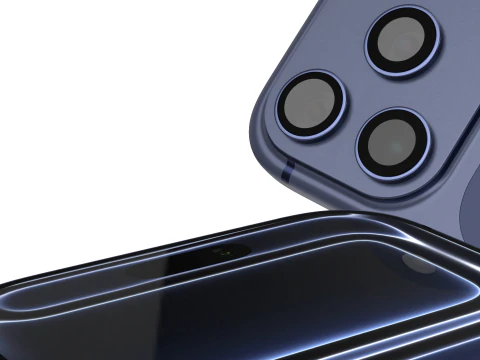 Iphone 17 Pro Max Deep Blue 3D Model