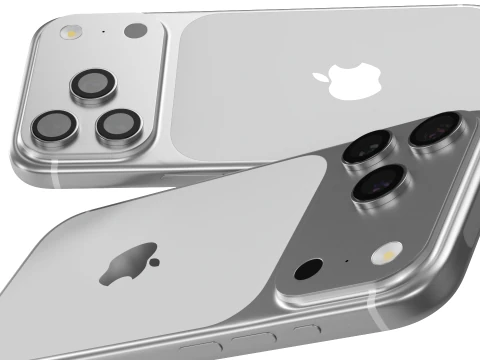 아이폰 17 프로 맥스 실버 3D 모델