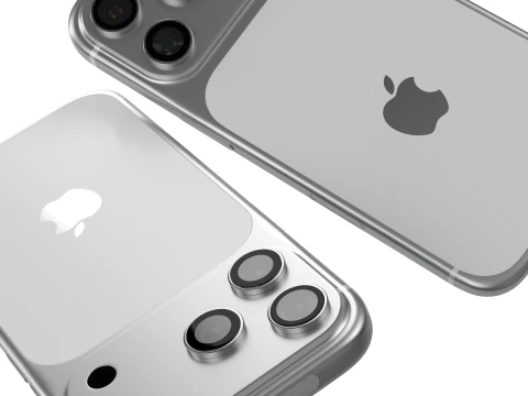 아이폰 17 프로 맥스 실버 3D 모델