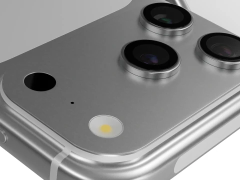 아이폰 17 프로 맥스 실버 3D 모델