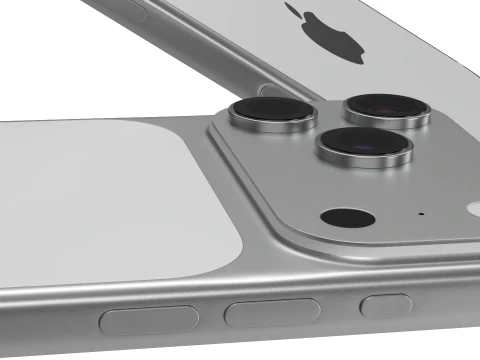 아이폰 17 프로 맥스 실버 3D 모델