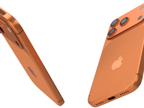 IPhone 17 Pro Cosmic Orange 3D Model