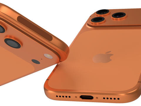 IPhone 17 Pro Cosmic Orange Modello 3D