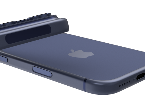 Apple Iphone 17 Pro Deep Blue Model 3D