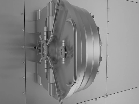 Bank Vault Door 3D Model