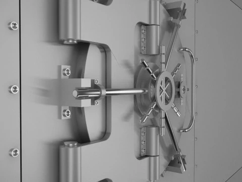 Bank Vault Door 3D Model