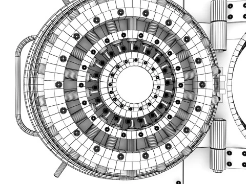 Bank Vault Door 3D Model