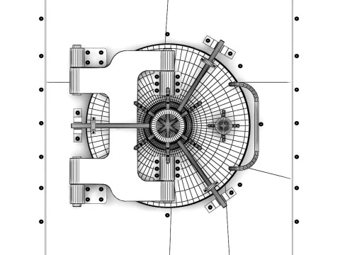 Bank Vault Door 3D Model