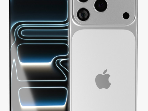 Apple iPhone 17 Pro Silver 3D Model